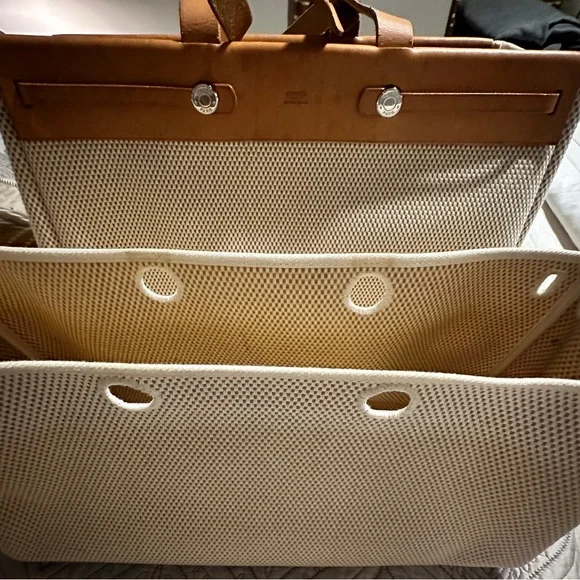 SOLD - Authentic Hermes Herbag Cabas - Picture 4 of 7